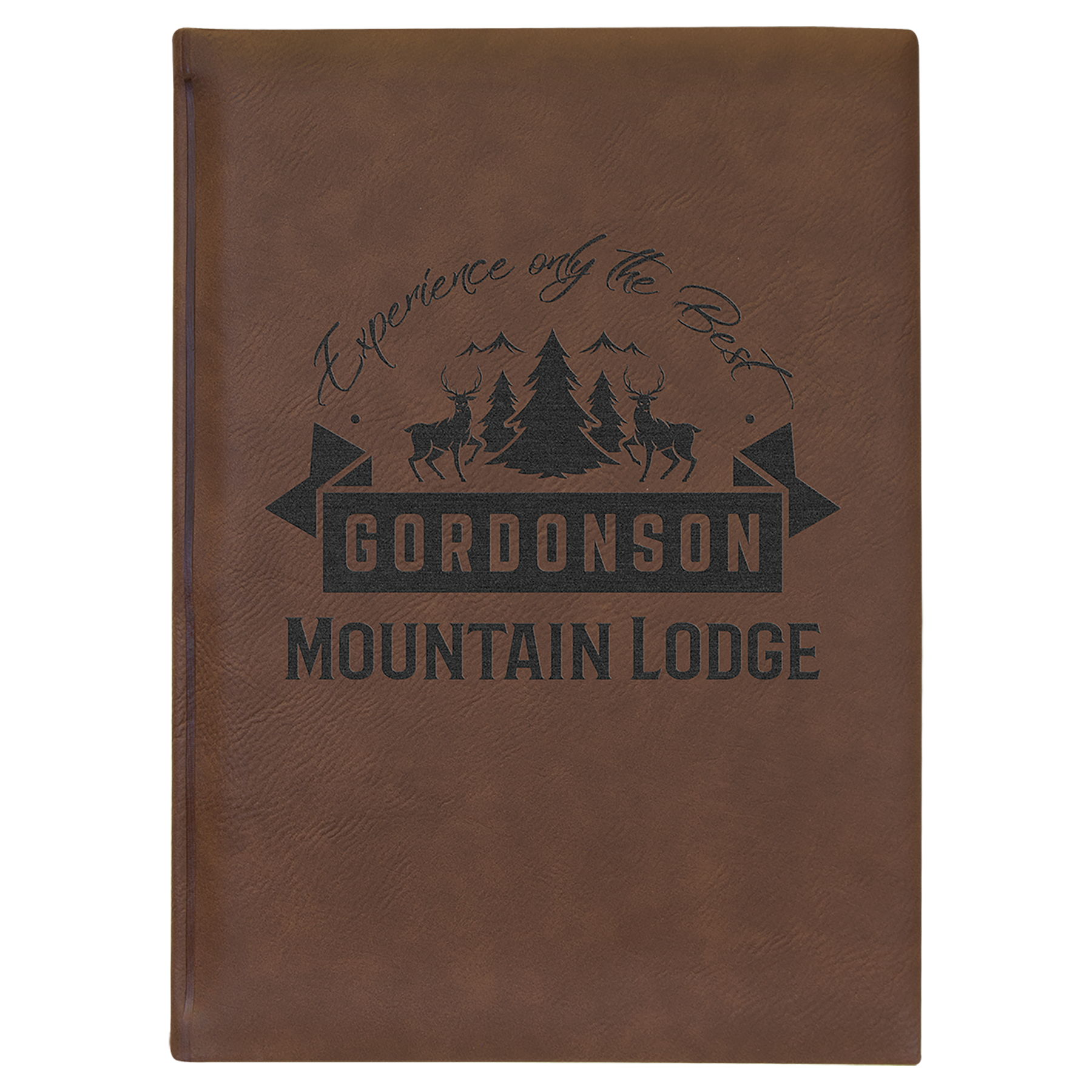 Engraved leatherette journal